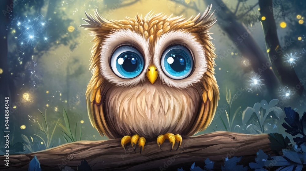 Cute cartoon owl illustration Cute cartoon owl illustration