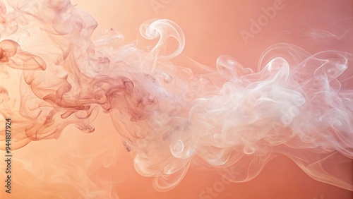 Peach smoke swirling in a soft pink background , pastel, abstract, delicate, dreamy, soft, aesthetic, elegant, gentle, color