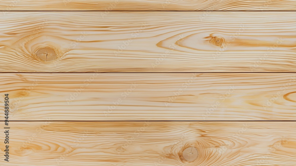 Light-colored wooden planks with natural grain patterns and knots, arranged horizontally. Light-colored wooden planks with natural grain patterns and knots, arranged horizontally.