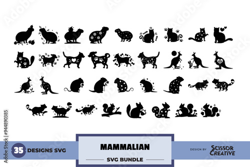 Playful Mammal Animal SVG Bundle