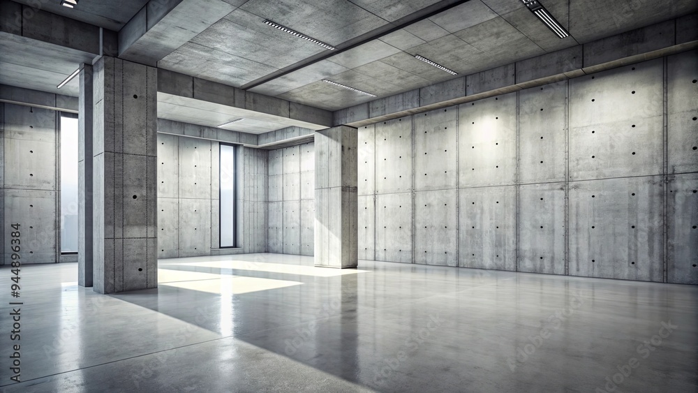 Industrial concrete room with abstract interior design elements , concrete, room, abstract, open space Industrial concrete room with abstract interior design elements , concrete, room, abstract, open space