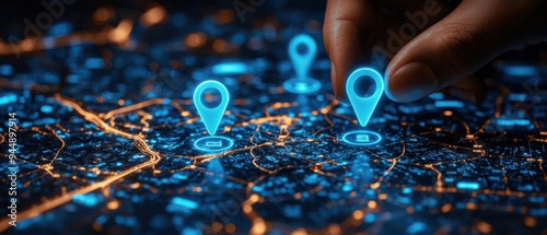 Obraz na płótnie Google My Business optimization with map listings