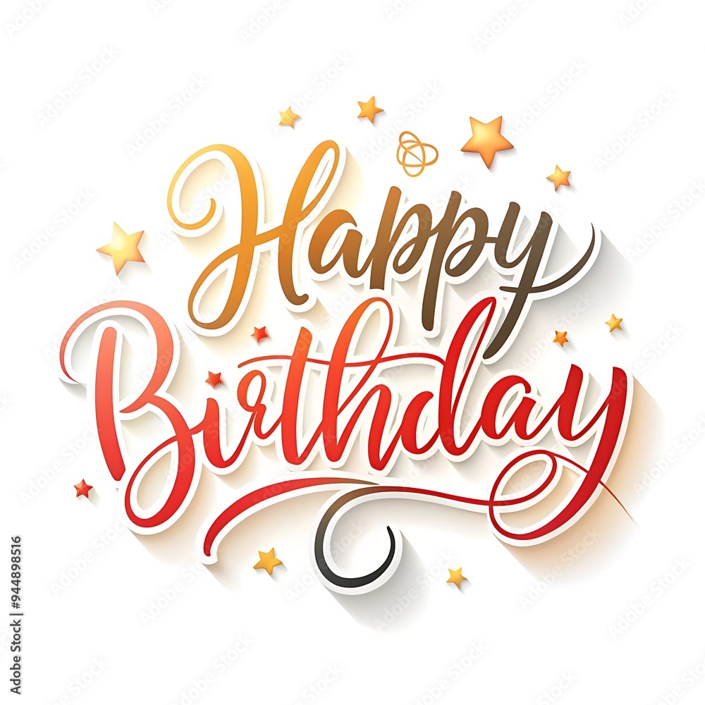 Birthday lettering with presents Birthday lettering with presents