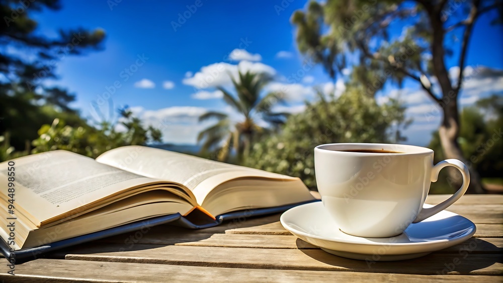 Coffee Break with a Book Outdoors. Coffee Break with a Book Outdoors.