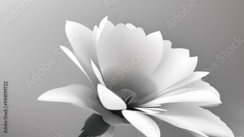 white flower on black background ,generative ai