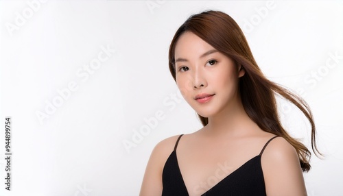 若くて美しいアジア人の女性の美容ポートレート（Beauty portrait of a young and beautiful Asian woman） 