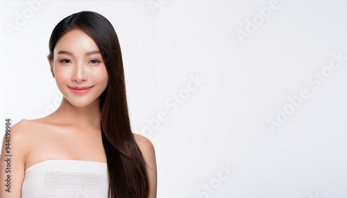 若くて美しいアジア人の女性の美容ポートレート（Beauty portrait of a young and beautiful Asian woman） 