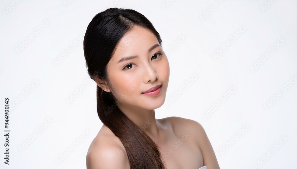 若くて美しいアジア人の女性の美容ポートレート（Beauty portrait of a young and beautiful Asian woman）
