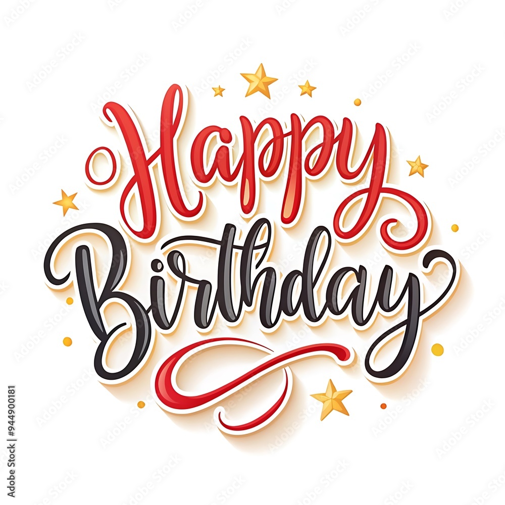 Birthday lettering with presents Birthday lettering with presents