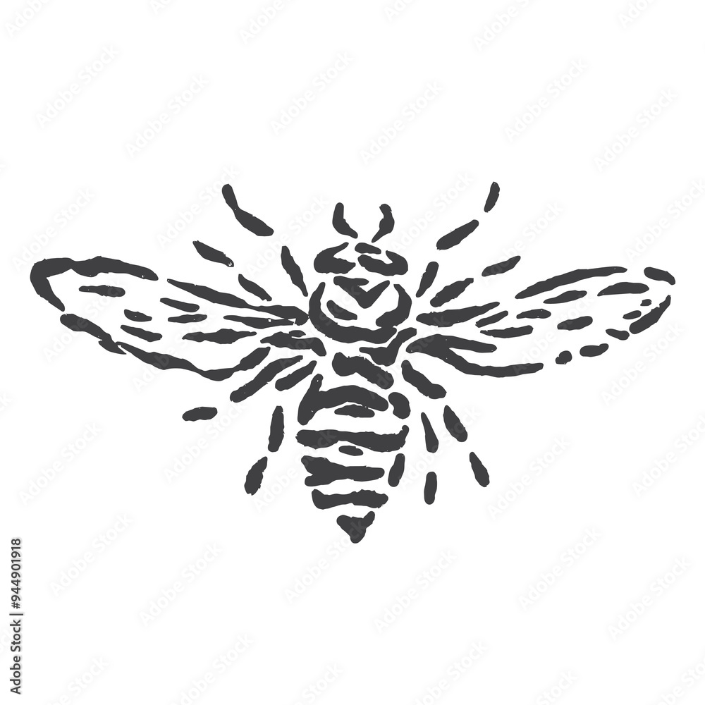 unique bee sketch vector illustration unique bee sketch vector illustration