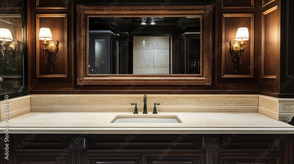 Elegant Bathroom Vanity with Mirror Elegant Bathroom Vanity with Mirror
