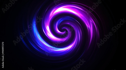 Abstract Swirling Neon Lights