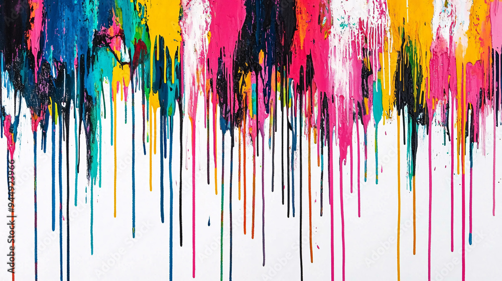 Fototapeta premium Abstract Colorful Dripping Paint