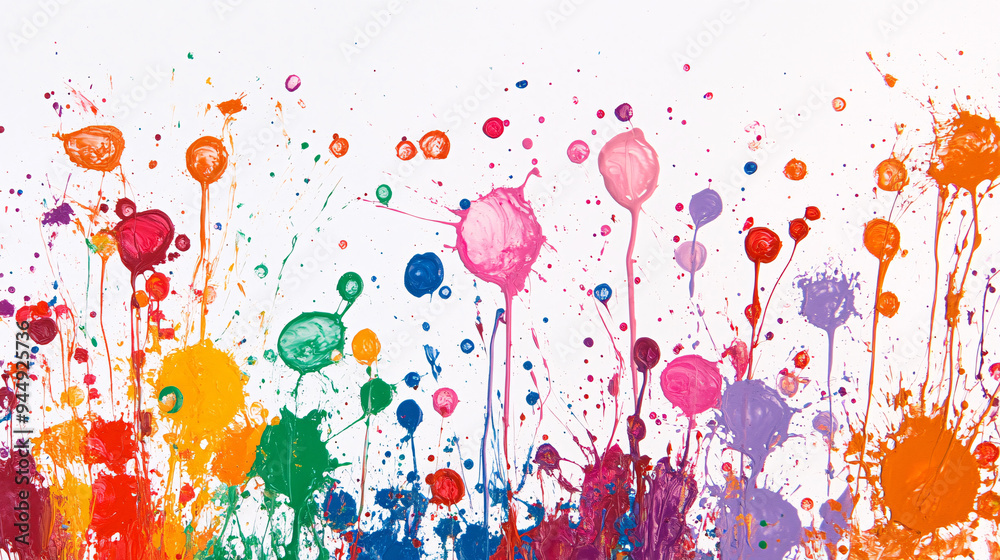 Fototapeta premium Colorful Paint Splatter Background