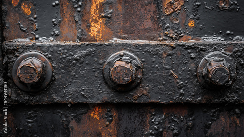 Close Up of Black Rusty Texture