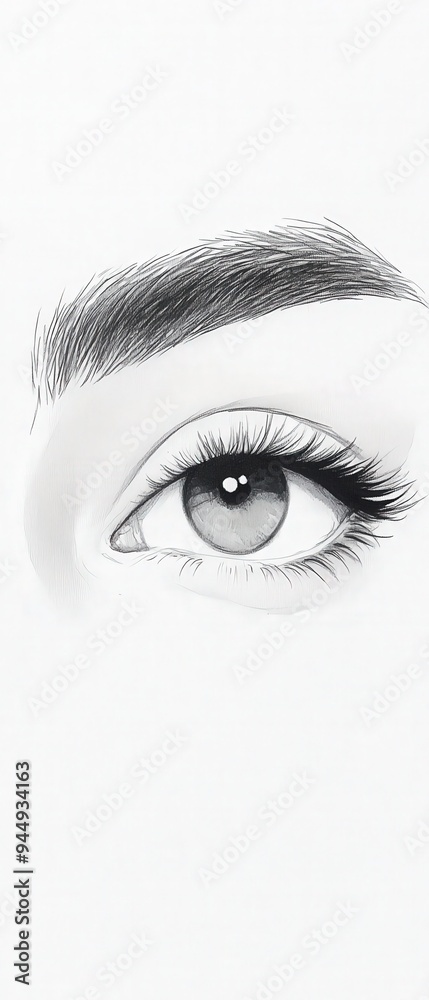 A close-up illustration of a beautiful human eye, featuring intricate details like lashes and a serene expression. A close-up illustration of a beautiful human eye, featuring intricate details like lashes and a serene expression.