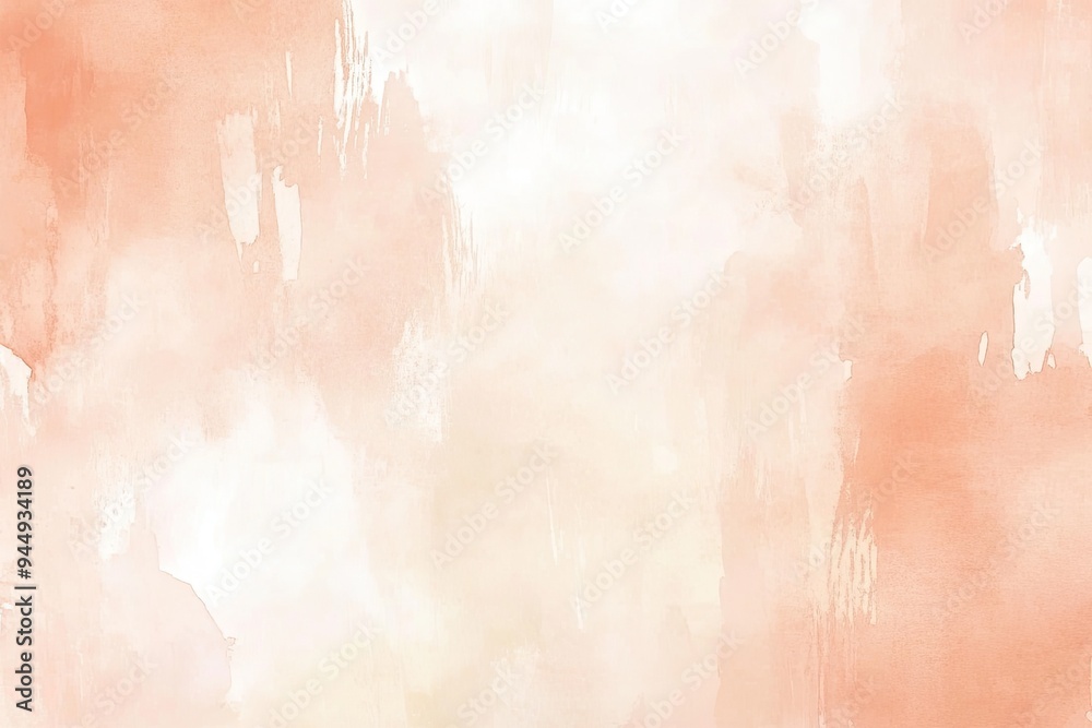 Fototapeta premium A soft and elegant watercolor background featuring warm peach hues, perfect for soothing designs and creative projects.
