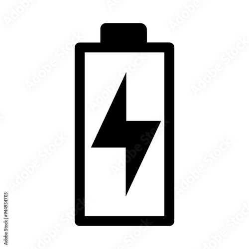 battery icon. High quality black style