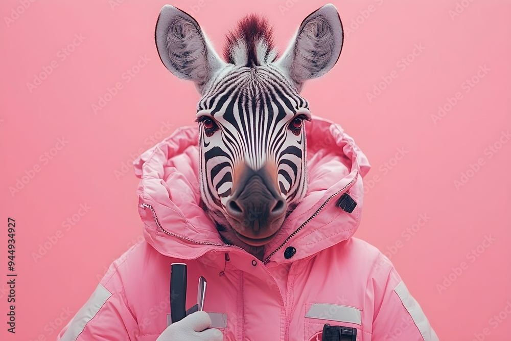An animal dressed in human clothing, set against a pastel background. The colors enhance the whimsical nature of the scene, creating a light-hearted and charming visual. An animal dressed in human clothing, set against a pastel background. The colors enhance the whimsical nature of the scene, creating a light-hearted and charming visual.