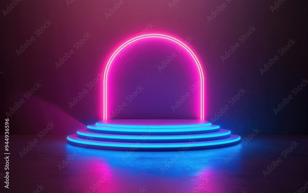 3D Rendered Illustration of a Promotional Sale Podium 3D Rendered Illustration of a Promotional Sale Podium