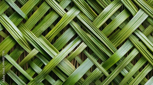 Nature-inspired palm leaf texture in wickerwork style