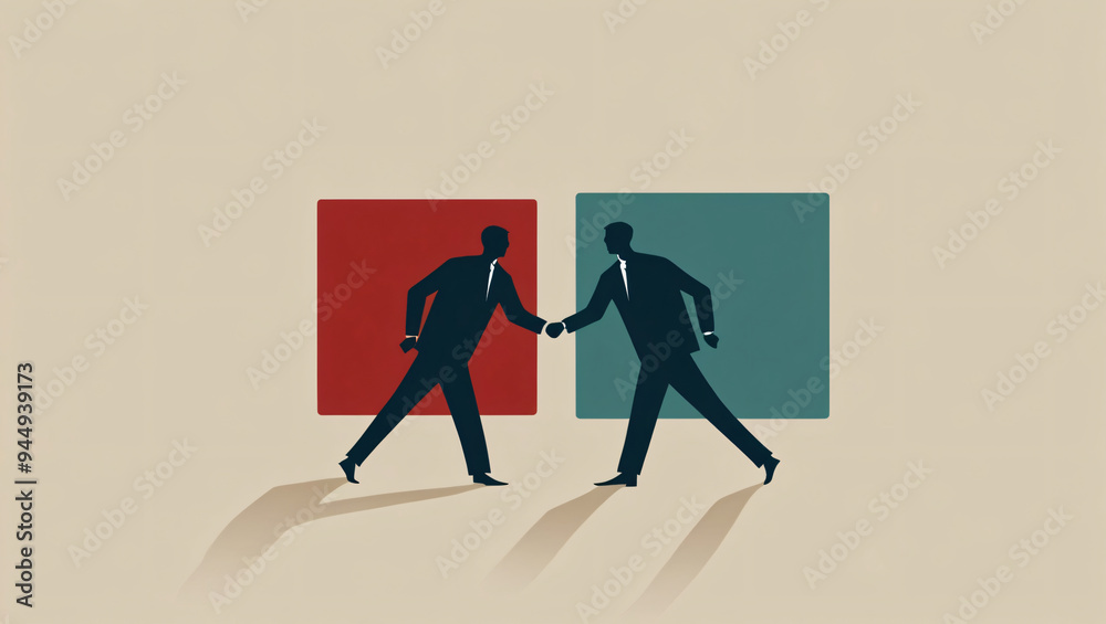 Two businessmen successfully signed a project cooperation