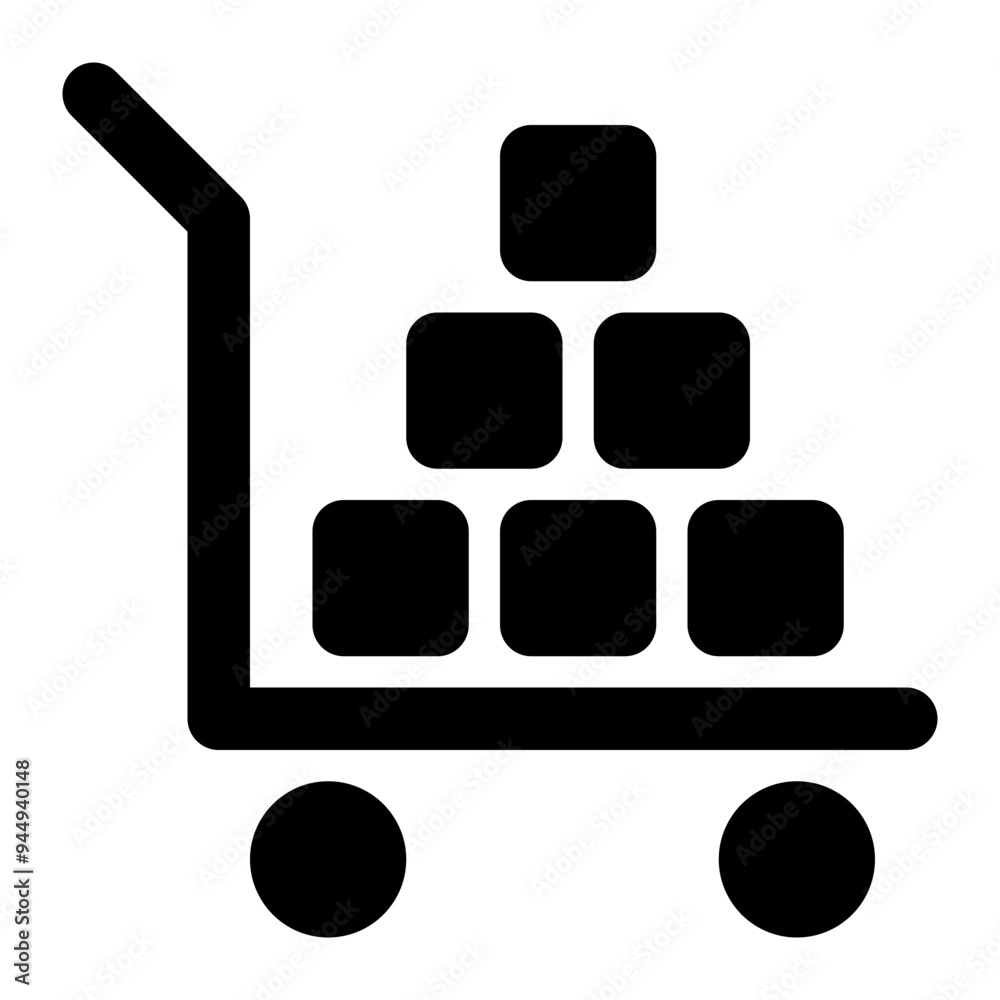 trolley, cart, carrier, retail, stocks solid or glyph icon trolley, cart, carrier, retail, stocks solid or glyph icon