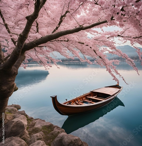 호수에 핀 벚꽃 / cheery blossoms photo