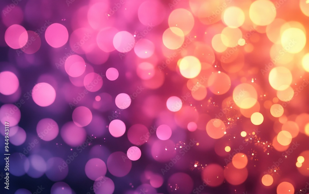 Vibrant Colorful Bokeh Lights With Gradient Background Vibrant Colorful Bokeh Lights With Gradient Background