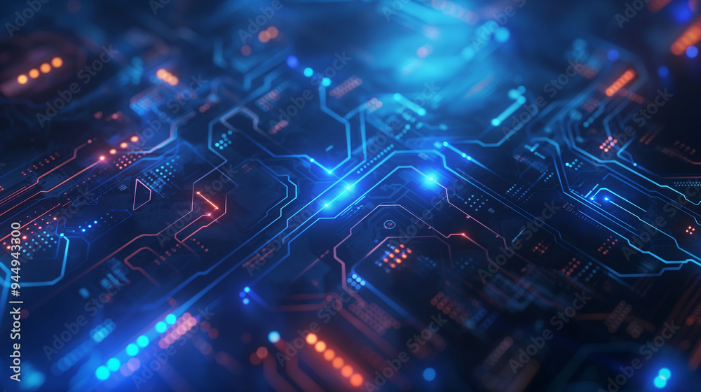 Obraz premium electronic circuit board