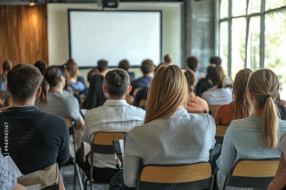 Group of people having business seminar , ai Group of people having business seminar , ai