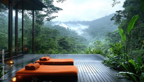 Luxury Patio with Jungle View and Pool