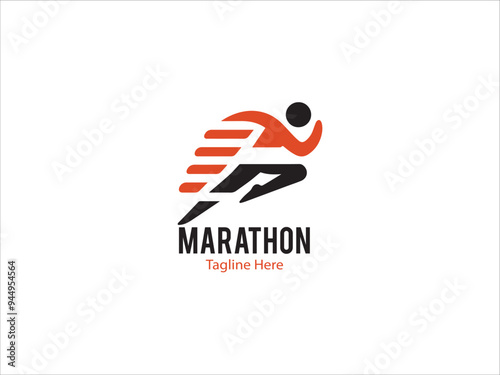 marathon abstract logo design