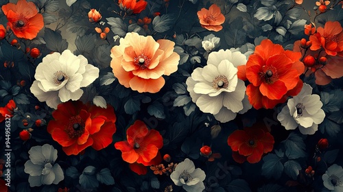 Wallpaper Mural Elegant floral pattern for corporate gifts Torontodigital.ca