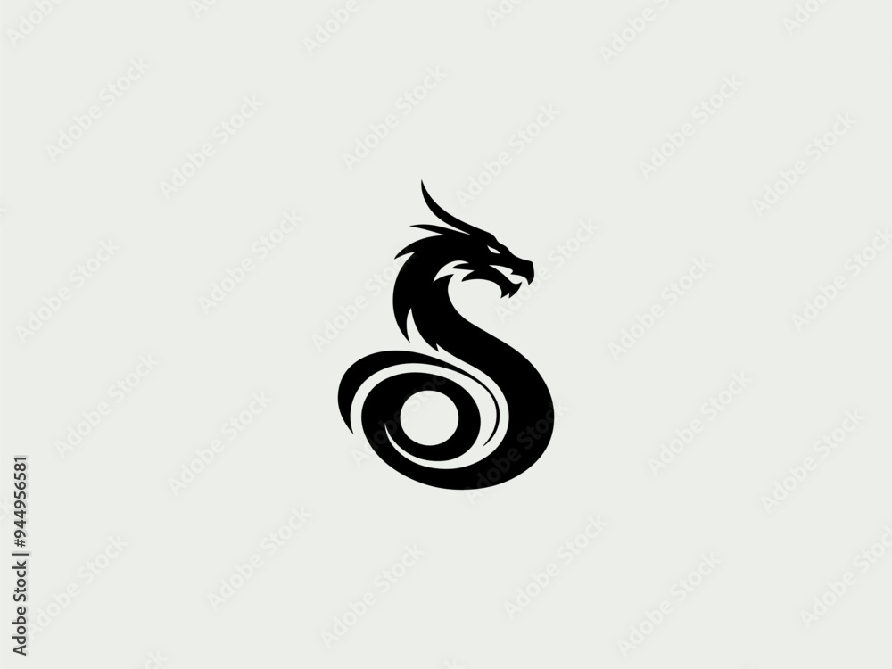 dragon design logo vector