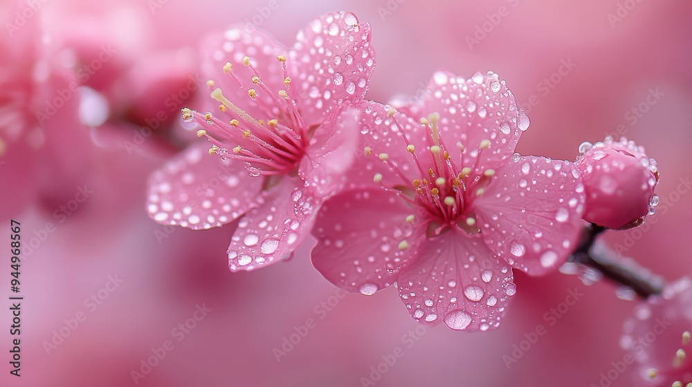 Dreamy Pink Blossom Close-Up with Blurry Effect Dreamy Pink Blossom Close-Up with Blurry Effect