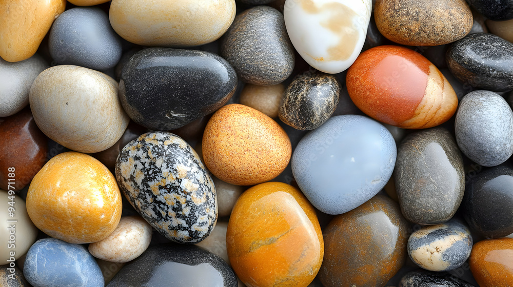 Smooth Colorful Pebbles Closeup Texture Background Smooth Colorful Pebbles Closeup Texture Background