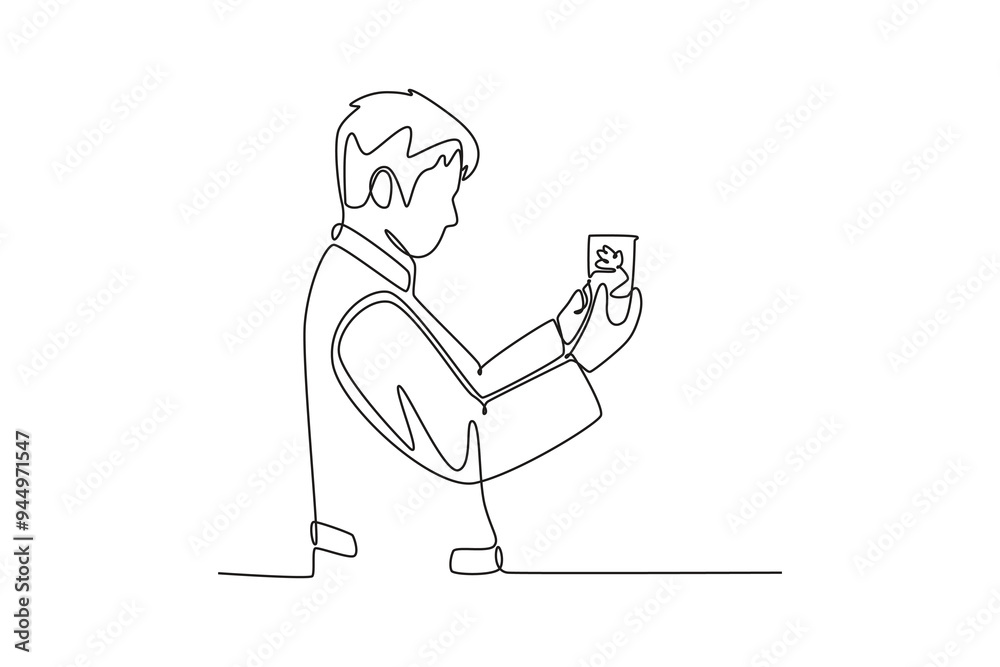 Scientist concept. Single line draw design vector graphic illustration. Scientist concept. Single line draw design vector graphic illustration.