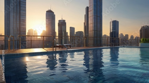 Majestic Buildings Shining Creating Beautiful Reflections