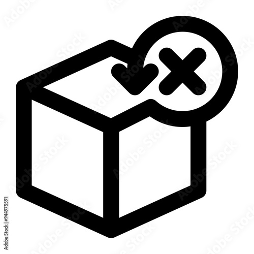 obsolete stock, restricted stock, out of stock, expired stock, obsolescent stock outline icon