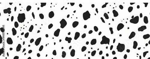 Abstract Black and White Dalmatian Spot Pattern photo