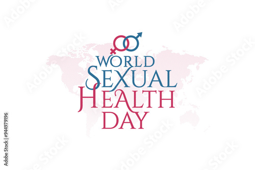 World Sexual Health Day text with beautiful lettering for World Sexual Health Day celebration, event, banner, etc.