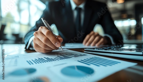 Asian financial advisor explaining investment plan to clients, consultancy office, highquality advisory services