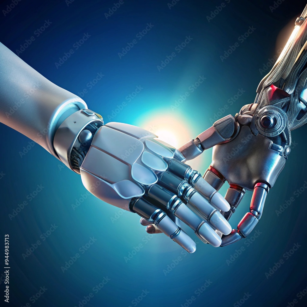 two robot hands two robot hands