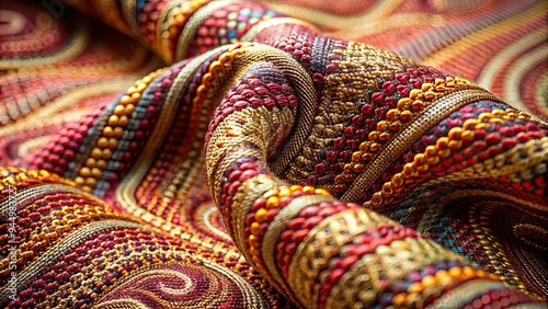 Close-up of intricate textured fabric, texture, close-up, detailed, fabric, textile, pattern, background, macro, design