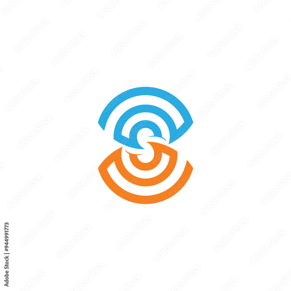 Circle line abstract technology logo Circle line abstract technology logo