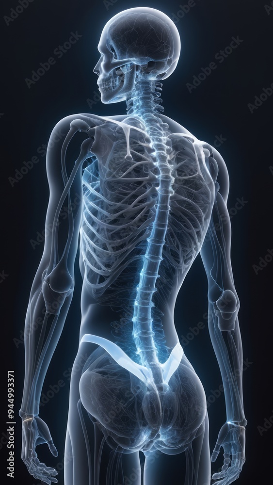 Xray of a human body Lumbar and back Pain and injury concept Xray of a human body Lumbar and back Pain and injury concept