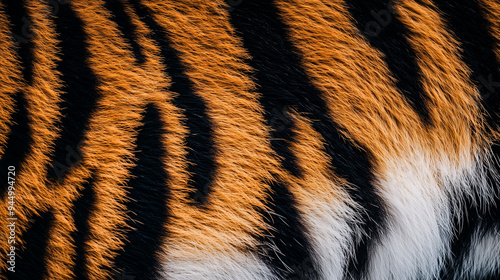 Close Up of Flat Tiger Skin Texture photo