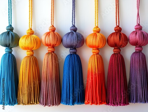 Wallpaper Mural a row of tassels with different colors.  Torontodigital.ca