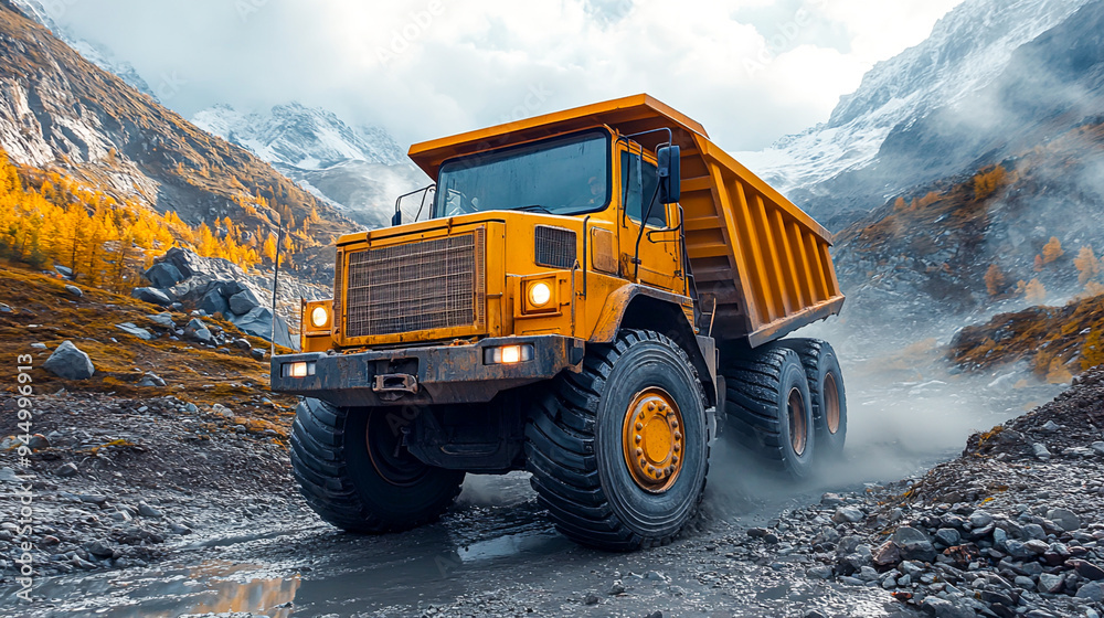 Powering Through Adversity: Heavy-duty Mining Truck Conquering Rough Terrain in a Display of Industrial Might Powering Through Adversity: Heavy-duty Mining Truck Conquering Rough Terrain in a Display of Industrial Might